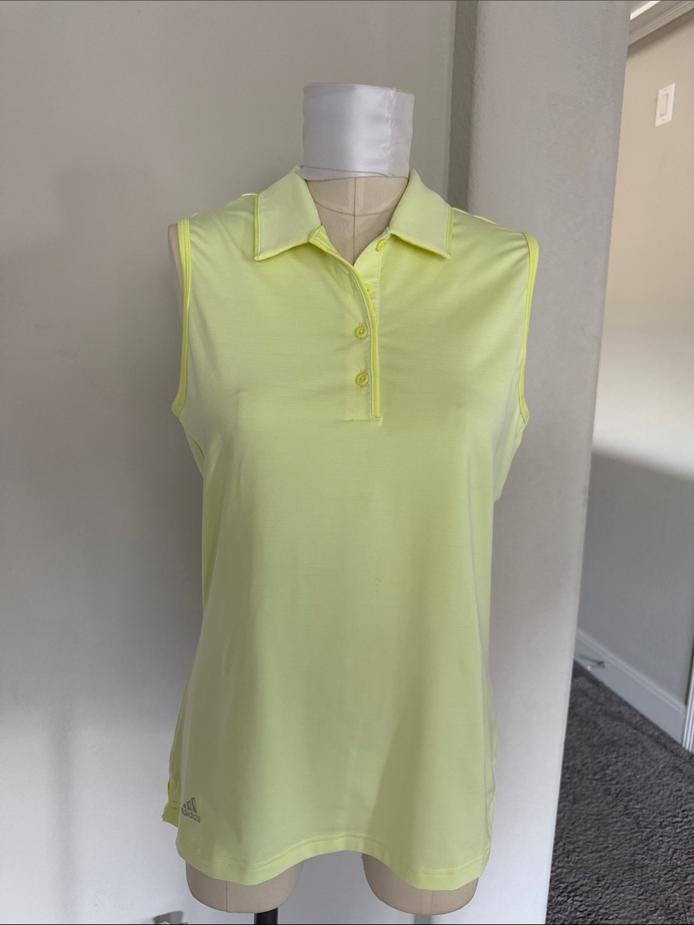 Adidas Sleeveless Polo Top Golf shirt - Light Lime